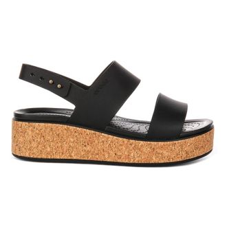 Crocs Wedges, female, Black, 3 UK, Brooklyn Cork Low Wedge
