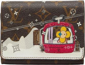 Louis Vuitton Brown Fuchsia Pvc Leather Wallet (Tri-Fold) (Pre-Owned)