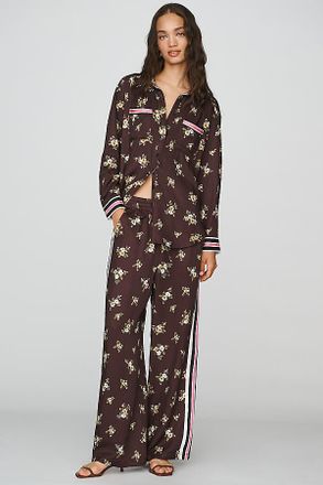 Maeve Brooklin Tie-Front Printed Pull-On Pants by Maeve