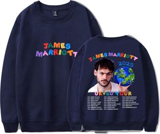 Generic James Marriott Merch 2025 Europe Tour Sweatshirt Crewneck Long Sleeve Sweatshirt Men/women Concert Pullover (5,M)