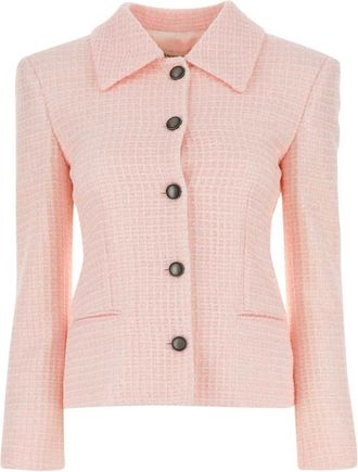 Alessandra Rich Lichtroze Tweed Blazer - Dames - Blazers - Roze - XS - Tweed - Jassen
