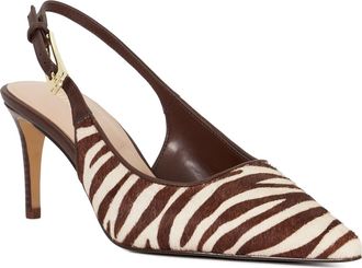 Dune London Womens Ladies Closed - Mesh Detail Pointed Toe Slingback Heels - Black/White Leather - Size UK 3