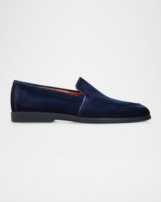 Santoni Men & apos;s Malibu Suede Slip-On Sport Loafers