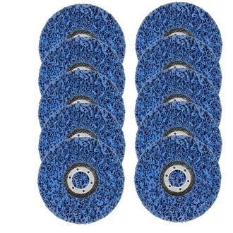 OEM Juego De 10 Discos De Decapado Para Amoladora Angular De 115 Mm (4,5 Pulgadas) Para Eliminar Pintura, &Oacute;xido, Soldaduras Y Oxidaci&oacute;n (azul) -crezuo