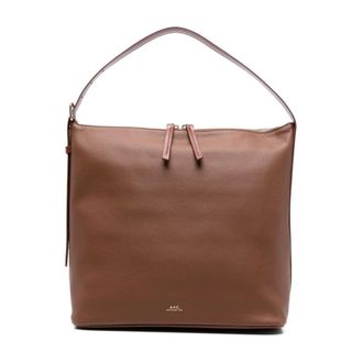 A.P.C. A.p.c., Dames, Tassen, Bruin, Maat: ONE Size Leer