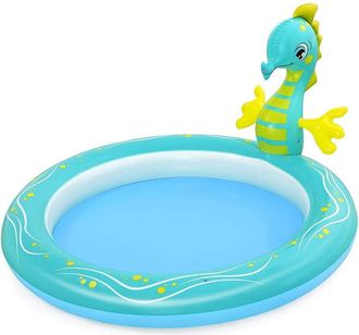 Trade Shop Trade Shop - Piscina Per Bambini Cavaluccio Marino Spruzza Acqua 2 Anni+ 188x160x86 Cm 53114