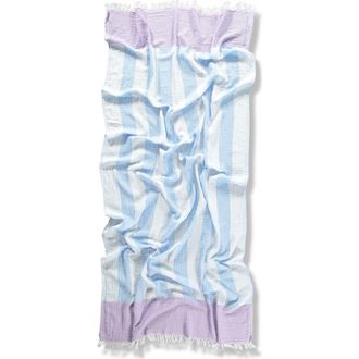 Hat Attack Stripe Turkish Towel in Pale Blue/cream/lilac at Nordstrom