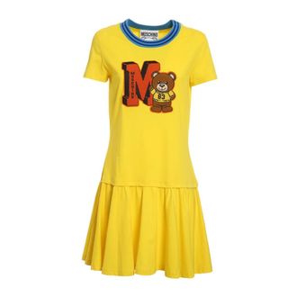Moschino Summer Kleedjes - Dames - Korte kleedjes - Geel - S - Katoen - Kleedjes