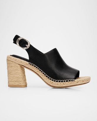 Rag & Bone 75mm Gigi Leather Espadrille Sandals