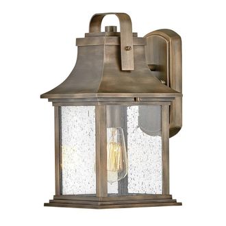 Netlighting Hinkley Grant Outdoor Wall Lantern Burnished Bronze IP44 in Brown