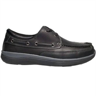 Prop&eacute;t Mens Pomeroy Orthopedic Boat Shoe In Black