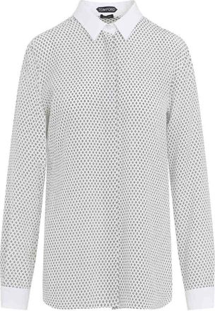 Tom Ford Multi Argyle Printed Silk Shirt