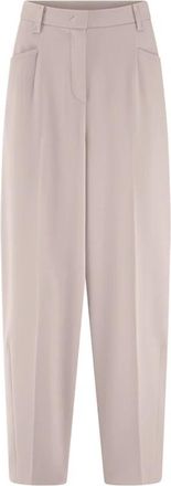 Riani Rounded Silhouette Broeken - Dames - Wijde Broeken - Beige - S - Broeken