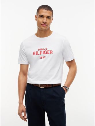Tommy Hilfiger Mens Classic Hilfiger Logo T-Shirt - White - XXL