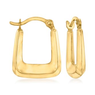 Canaria Canaria 10kt Yellow Gold Squared Huggie Hoop Earrings