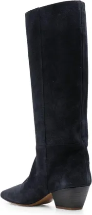 Forte_Forte Suede Knee-High Boot - Navy