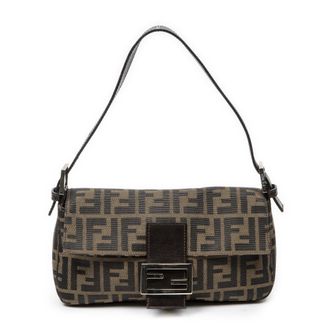 Fendi Pre-owned Womens Baguette Handbag - Khaki - One Size