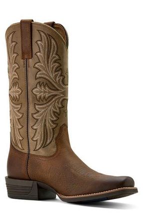 Ariat Hustler Narrow Cutter Toe Cowboy Boot in Brown at Nordstrom Rack, Size 8.5