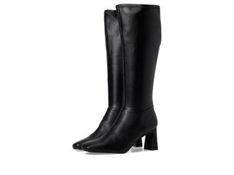 Steve Madden Hunny Womens Dress Zip Boots Black Wide Calf : 7.5 M, Synthetic
