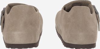 Birkenstock Unisex Mules London Suede Taupe Leather Sandal