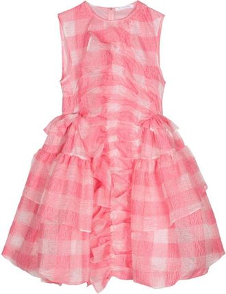 Cecilie Bahnsen Giselle ruffled minidress - women - Polyester/Silk/Polyamide/Cupro/Polyester - 8 - Pink