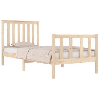 vidaXL Bed Frame without Mattress Solid Wood Small Single vidaXL