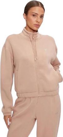 Guess Cecilia Scuba Zip - Dames - Vesten met rits - Beige - XL - Nylon - Hoodies & sweatvesten