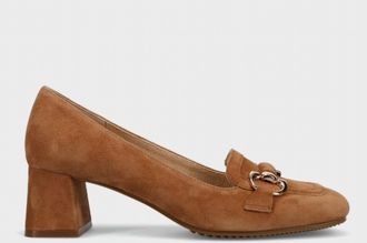 Vaneli Womens Ashlan Heeled Pumps In Russet Suede