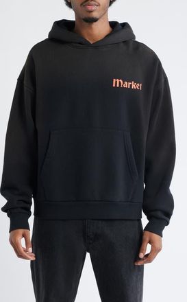 Market True Tread Graphic Hoodie in Pirate Black at Nordstrom, Size Xx-Large