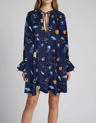 Oceanus Womens Oceanus x Its 9pm Margot Sealife Dress - Navy - Size: 12/14