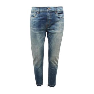 7 For All Mankind Slim Fit Jeans, male, Blue, W33, Paxtyn Stretch Denim Trousers