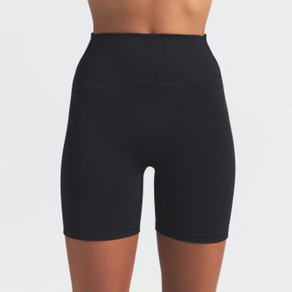 &Eacute;terne High-Waisted Biker Shorts In Black
