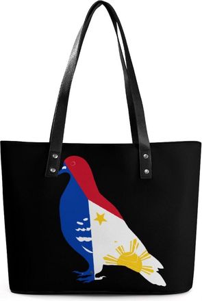 Generic Philippines Pinoy Flag Dove Peace Tote Bags for Women Cute Shoulder Purses Handbags
