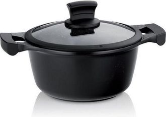 KELA Kela - Cacerola De Aluminio Fundido De 24cm + Tapa De Cristal - 12219 Line