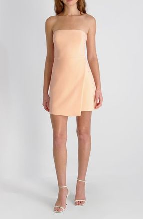 French Connection Whisper Strapless Minidress in Peach at Nordstrom, Size 12