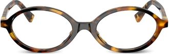 Miu Miu oval-frame glasses - Brown