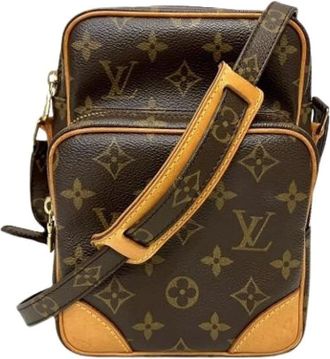 Louis Vuitton Pre-owned Cross Body Bags, female, Brown, Size: ONE SIZE Pre-owned Vintage Canvas Crossbody Bag