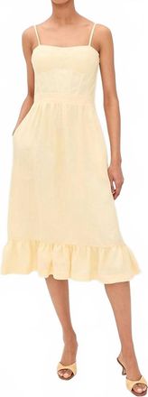 Andres Otalora Inspiras Midi Dress In Butter Yellow