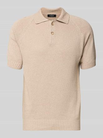 Gran Sasso Regular Fit Poloshirt aus Baumwoll-Kaschmir-Mix mit Knopfleiste in Beige, Gr&ouml;&szlig;e 50