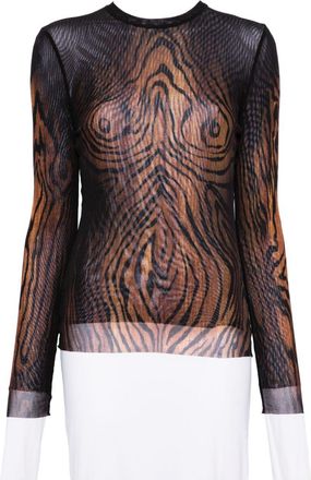 Jean Paul Gaultier Long-Sleeve Sheer Top