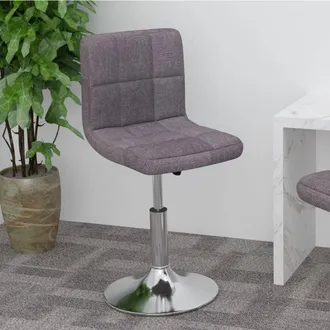 vidaXL Vidaxl - Taburete De Cocina Giratorio De Tela Gris Taup&eacute;