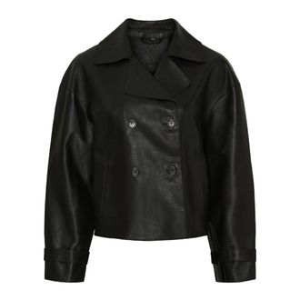 Notyz Kort Trenchcoat - Jackets - Mujer - Negro - 3XL