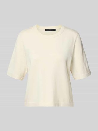 Vero Moda Boxy Fit Strickshirt aus Viskose-Mix Modell VMSILJE in Beige, Gr&ouml;&szlig;e XS