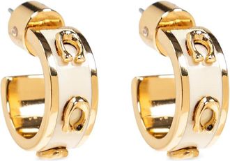 Coach Peffed hoop earrings - Gold