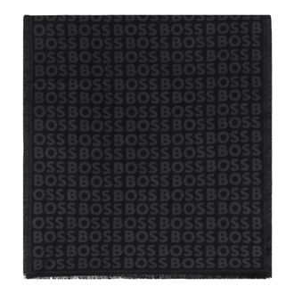 HUGO BOSS Hugo, Winter Scarves, male, Black, Size: ONE SIZE Scarf in viscose jacquard