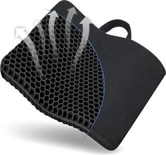 OEM Coj&iacute;n De Gel Para Coxis, Antiescaras, Para Oficina, Coche, Silla De Ruedas Y Gaming. Funda Lavable (negro)