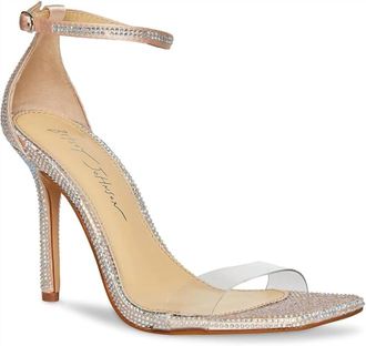 Betsey Johnson Womens Cole Heeled Sandal In Champagne