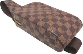 Louis Vuitton Pre-owned Damier Canvas Sling Bag - Heren - Vintage Heuptassen - Bruin - ONE Size - Vintage