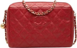 Chanel Pre-owned Matelasse Schoudertas - Dames - Vintage Schoudertas - Rood - ONE Size - Leer - Vintage