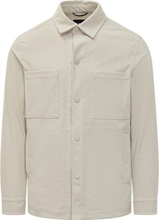 HUGO BOSS Jack met opgestikte zakken - Heren - Zomerjassen - Wit - S - Polyester - Jassen
